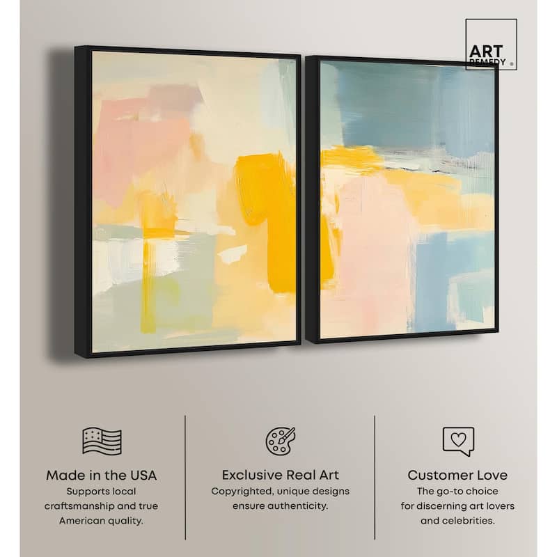 Ocean of Suns II Canvas Set of 2 by Art Remedy