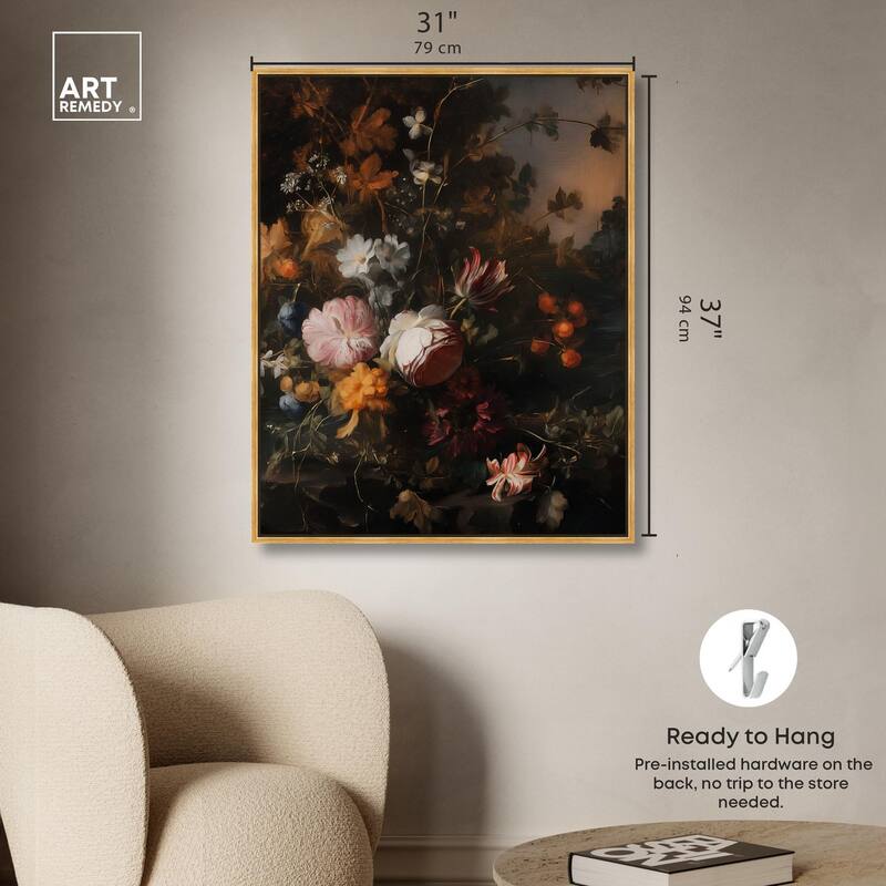 Shadowed Petal Secrets I Canvas by Art Remedy