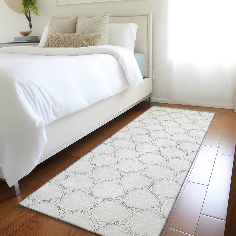 Premium Washable Super Soft Modern Geo Mayfield Rug - Ivory - 2'3" x 7'6"