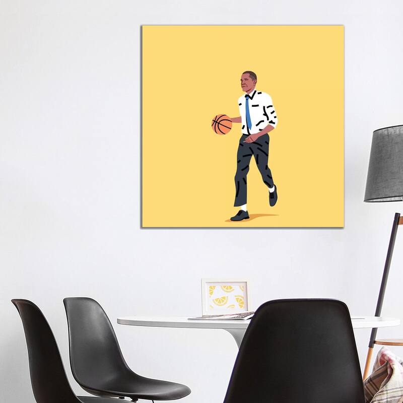 iCanvas "Balling Barack" by Elad Shagrir Canvas Print - 37x37x1.5
