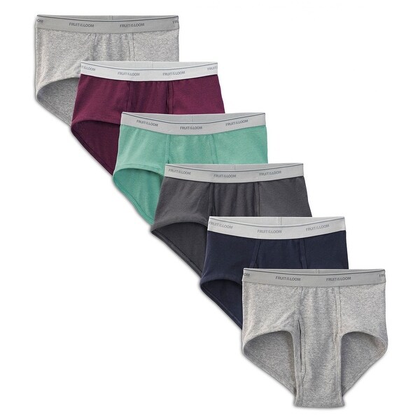 Shop Fruit Of The Loom Men's Assorted Color Fashion Briefs 6 Pack Free Shipping On Orders