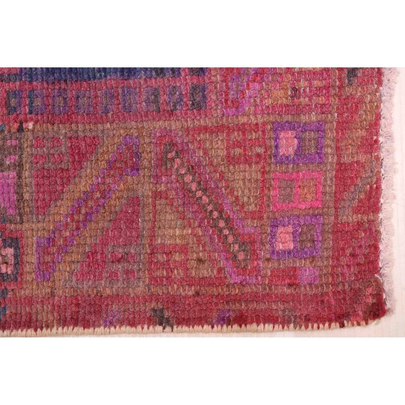 ECARPETGALLERY Hand-knotted Antalya Vintage Dark Pink Wool Rug - 5'4 x 9'2