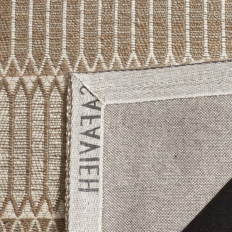 Antique Appeal Area Rug 6x9 - Handmade Jute Rug - Light Grey Living Room Bedroom Floor Decor - 108 x 72