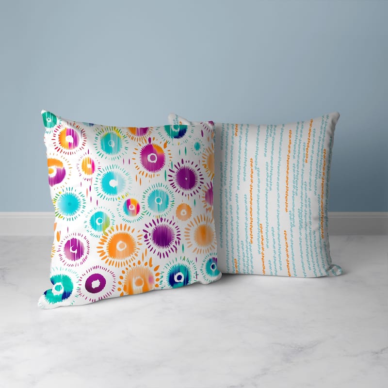 Tribal Tints Faux Suede Reversible Throw Pillow Multi