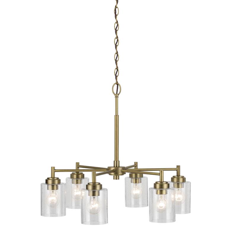Kichler Lighting Winslow 26 in. 6-Light Natural Brass Chandelier - 26 in