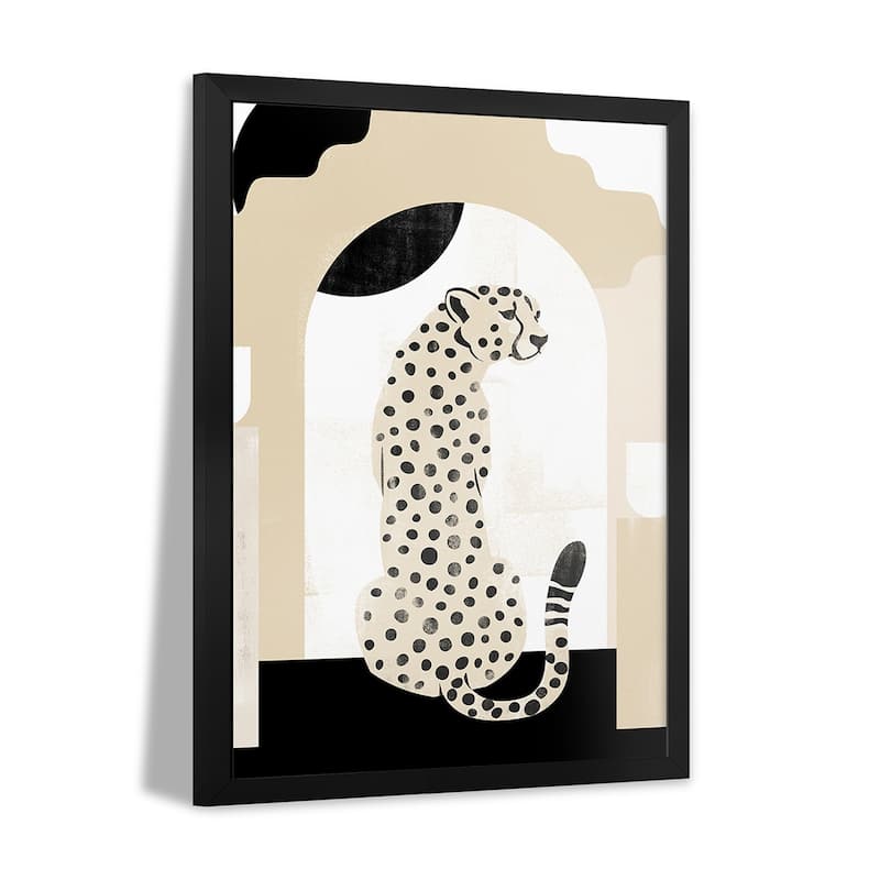 Abstract Minimalism Cheetah I Premium Framed Poster by Helo Moraes