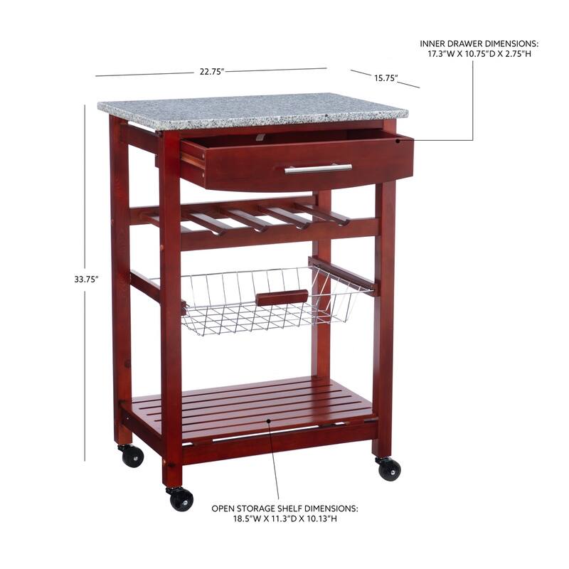 Jake Compact Mobile Rolling Kitchen Cart