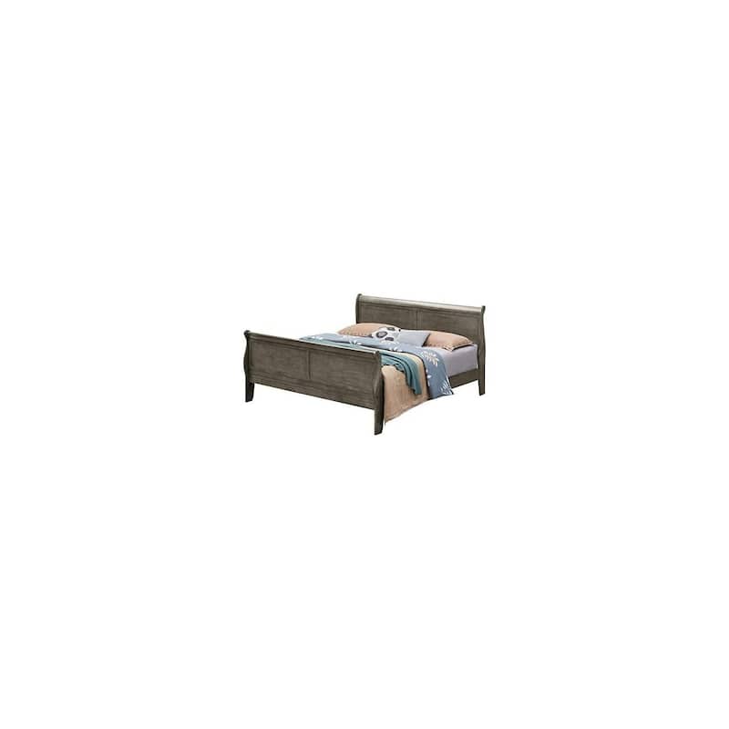 Gray Full Bed with Transitional Style, Neutral Finish and Durable Build for Modern Bedrooms with Organized Living