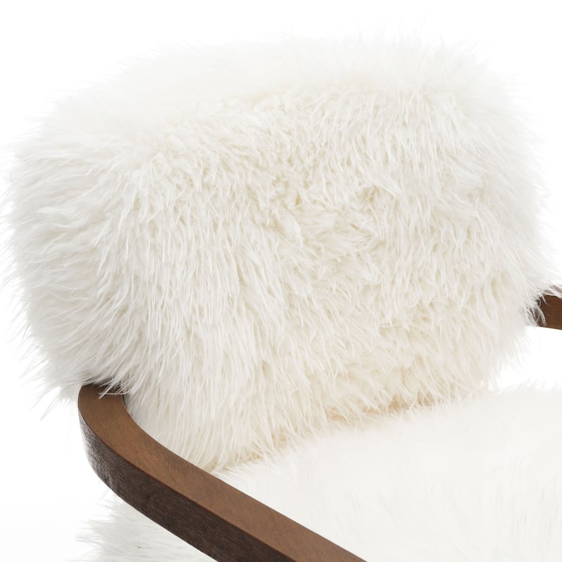Furniture of America Lumir Modern 28-inch Faux Fur Accent Arm Chair