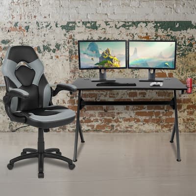 Gaming Desk Bundle - Cup/Headphone Holders, Wire Management