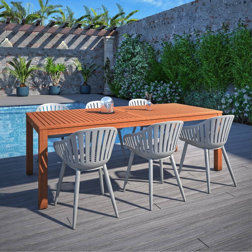 Amazonia Clifton 7pc FSC Wood Outdoor Patio Dining Set