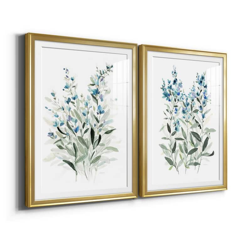Delicate Blue Botanical I Premium Framed Print - Ready to Hang