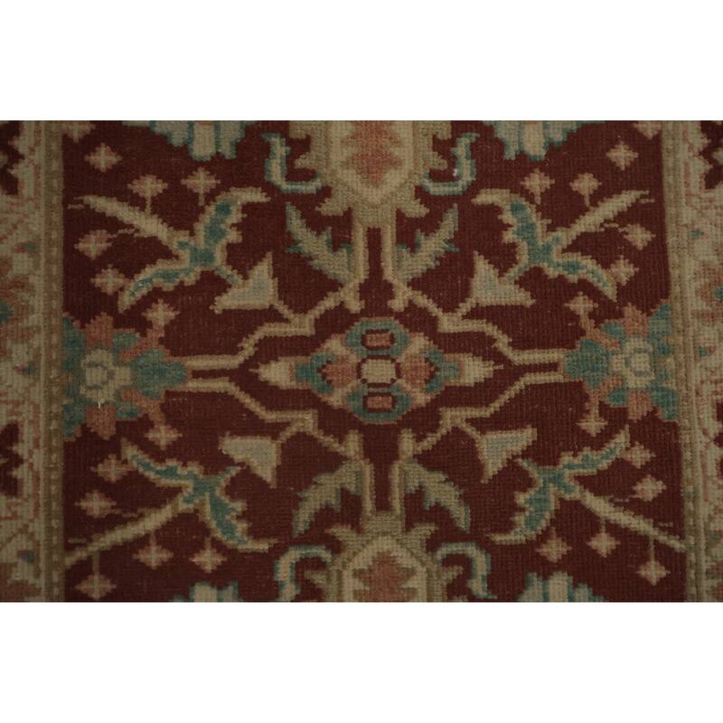 Hand Knotted Oriental 100% Wool Carpet Traditional Floral Brown Ziegler Area Rug - 3' 8'' X 2' 0''
