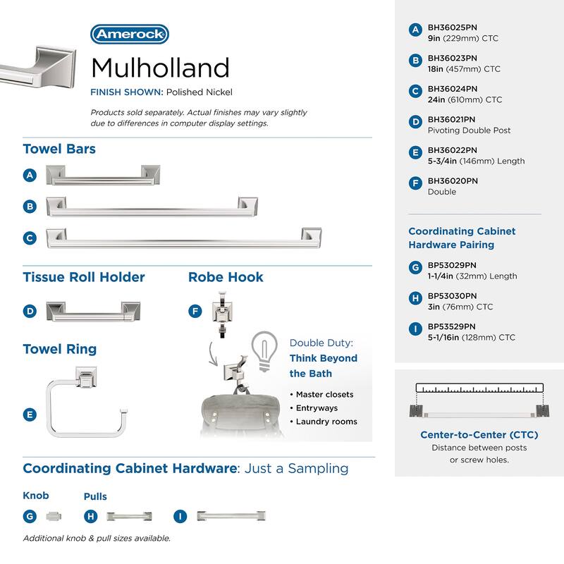 Amerock Mulholland Single Robe Hook