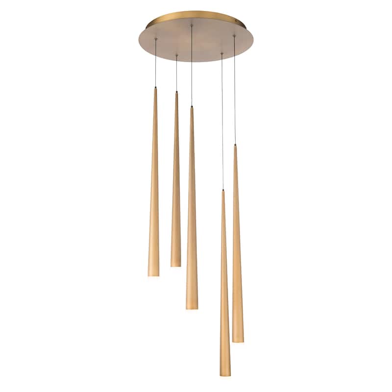 Modern Forms Cascade 5 Light 17" Wide LED Crystal Multi Light Pendant