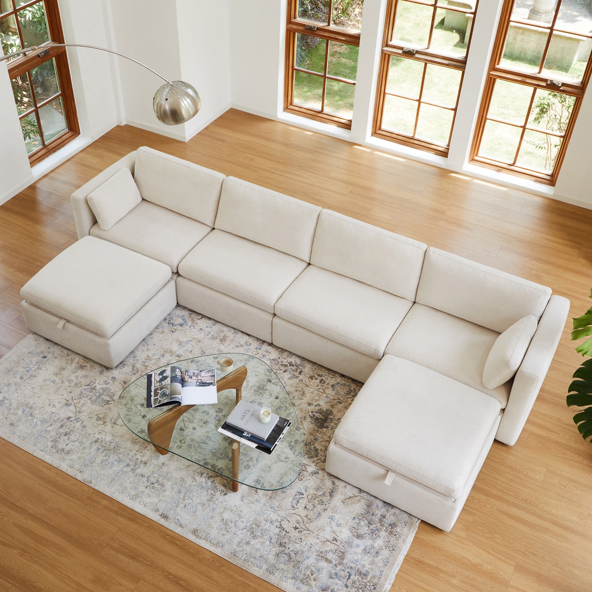 Spruce & Spring Mia Oversized Modular Sectional Fabric Sofa