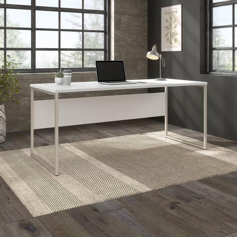 Hybrid 72W x 30D Computer Table Desk by Bush Business Furniture - White