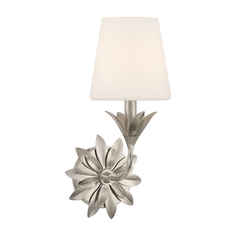 Crystorama Lighting Group 571-OP Broche 15" Tall Wall Sconce - Antique Silver