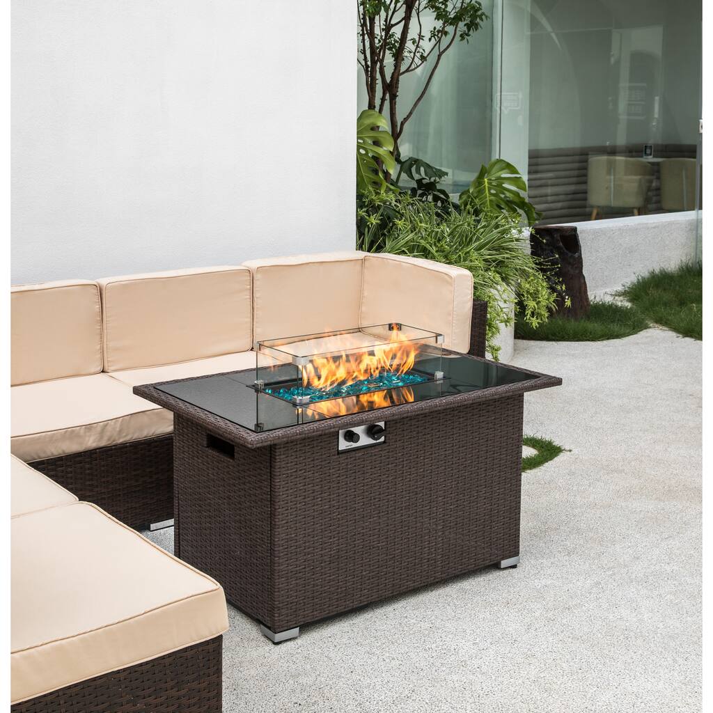 Outdoor Rectangle Fire pit Table
