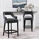 preview thumbnail 19 of 25, Moderne 27" Art Deco Upholstered Counter Stool (Set of 2) - Counter Height