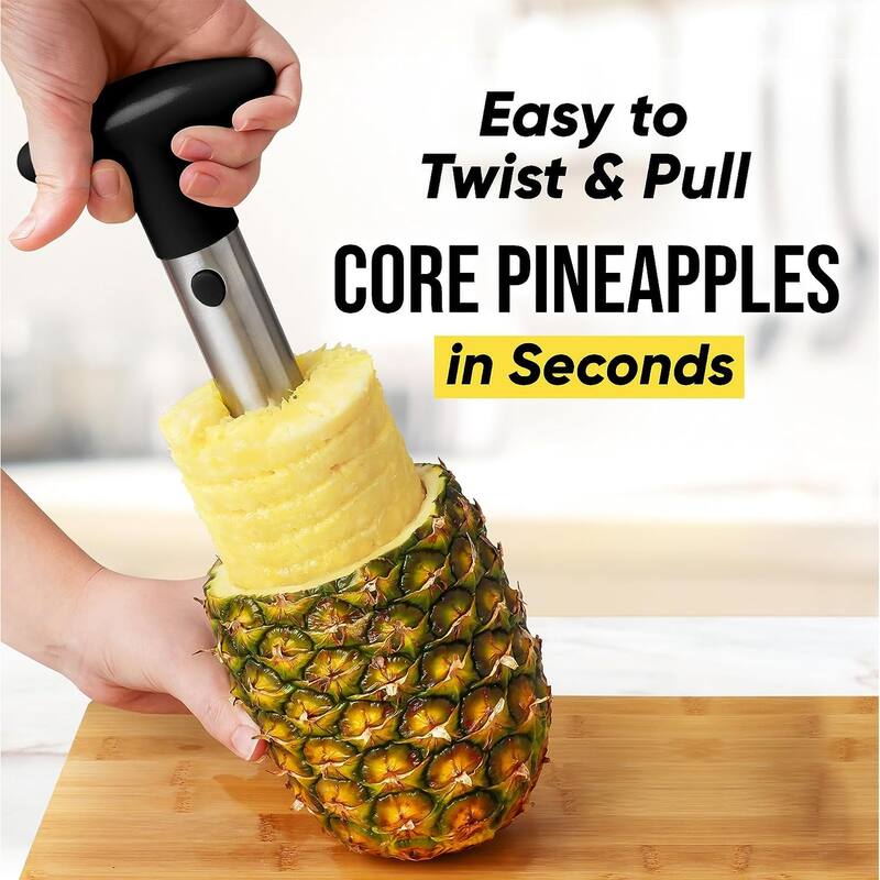 Zulay Kitchen Pineapple Cutter and Corer with Triple Reinforced Stainless Steel