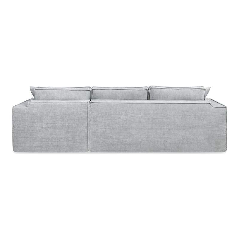 Brenley 110.5" Sofa-in-a-Box Chenille Upholstered Frameless 2-Piece Sectional Sofa