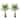 Gymax 4.2 FT Tall Artificial Palm Paradise Plant 2 Pack Large Fake