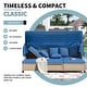 preview thumbnail 12 of 16, Modern Outdoor 4-piece UV-proof Resin Wicker Patio Sofa Set with Retractable Canopy