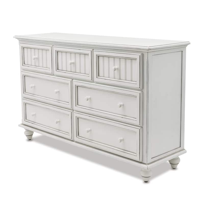 Monaco 7 Drawer Dresser - White
