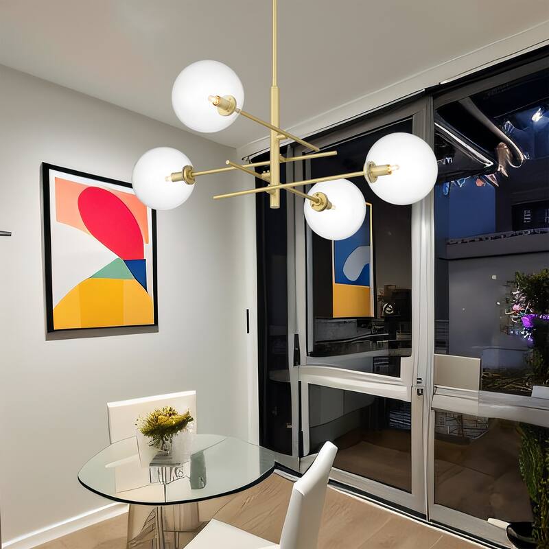 Caucy 4-Light Sputnik Modern Chandelier-UL - 32 inches