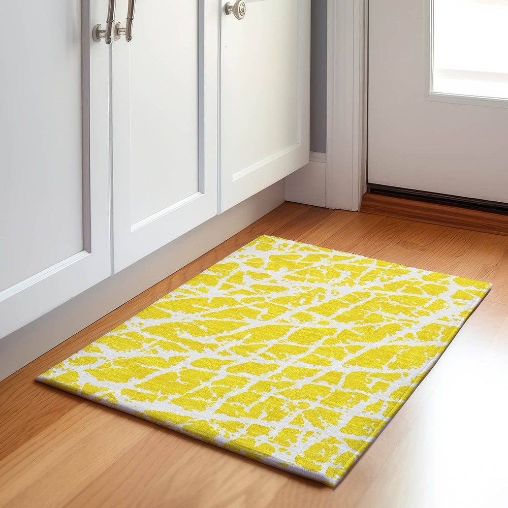 Premium Washable Super Soft Modern Crackle Mayfield Rug