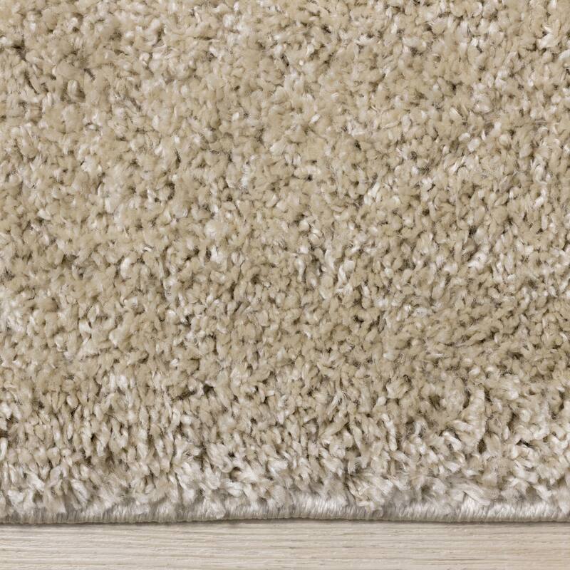 Taylor Collection - Plush Beige Shag Area Rug