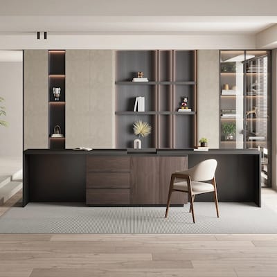 135'' Modern Home Office Expandable Dresser Desk