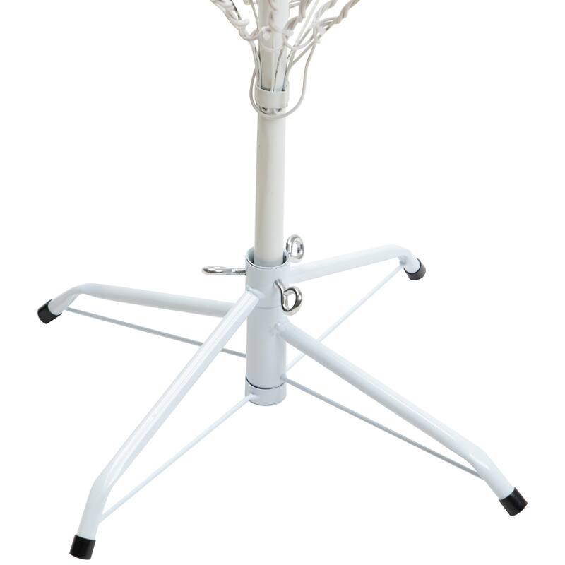4' White Christmas Cascade Twig Tree Outdoor Decor - Multi Lights