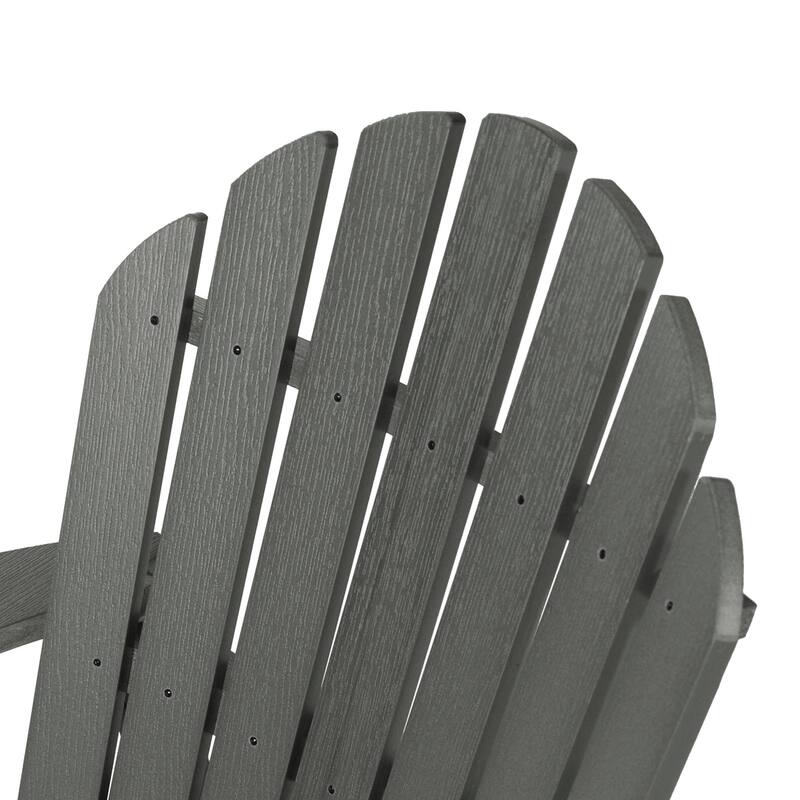 Eco-friendly Synthetic Wood Folding and Reclining Adirondack Chair