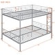 preview thumbnail 14 of 22, Full Over Full Metal Bunk Bed with Ladder and Guardrail