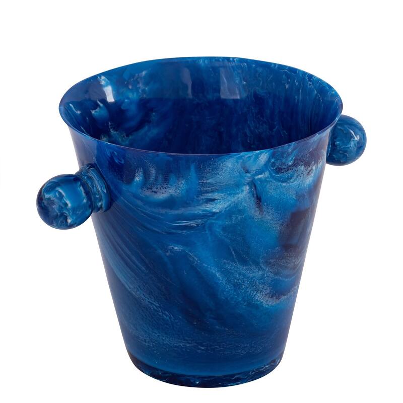 Blue Resin Ice Bucket w/Handles