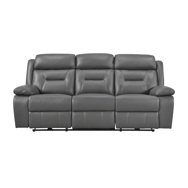 Garrey Leather 3-Piece Power Double Reclining Living Room Sofa Set