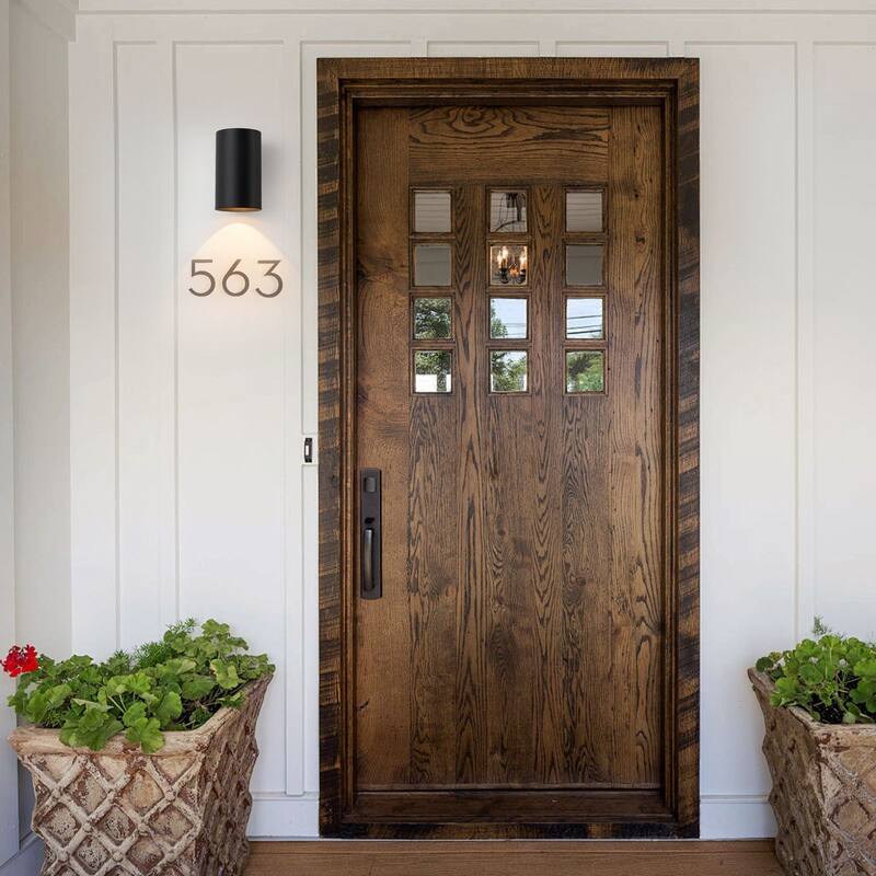 1-Light Cylinder Outdoor Wall Sconce