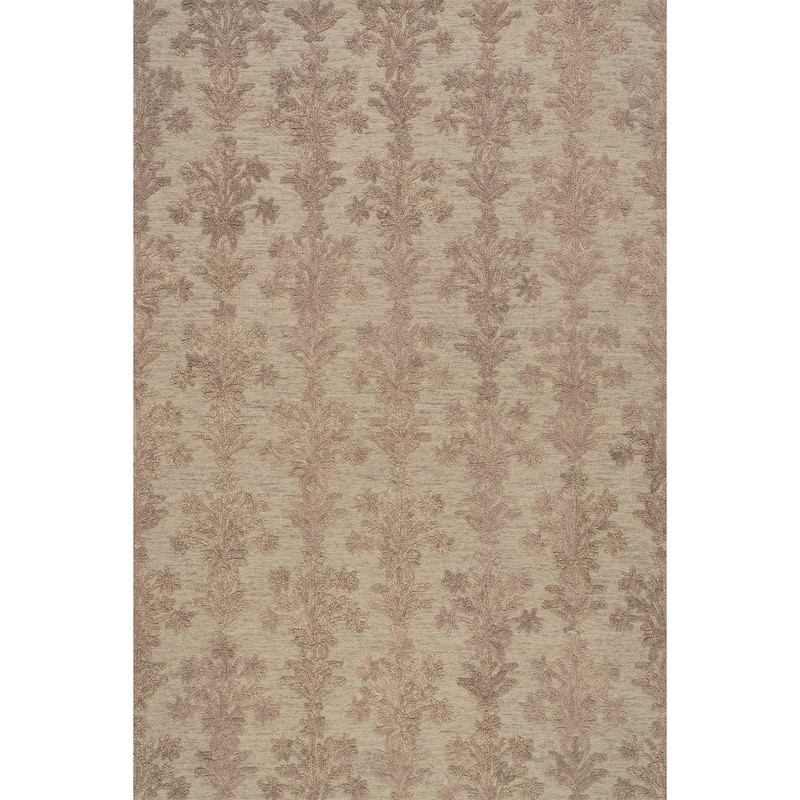Nuloom Thalena Transitional Floral and Paisley Rug - 8' 6" x 11' 6" - Taupe - Rectangle