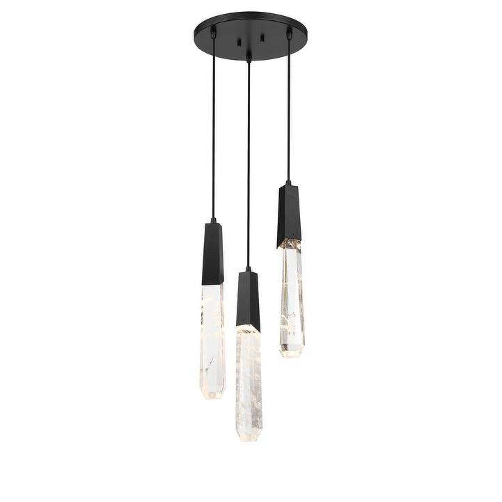 Kovacs P1284-L Drifting Droplets 3 Light 12" Wide LED Crystal Multi