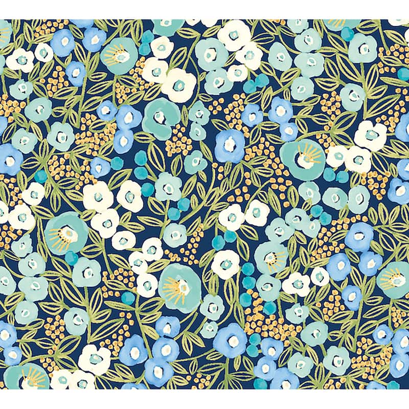 Flora Ditsy Blue Garden Wallpaper