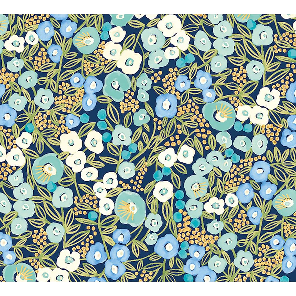 Flora Ditsy Blue Garden Wallpaper