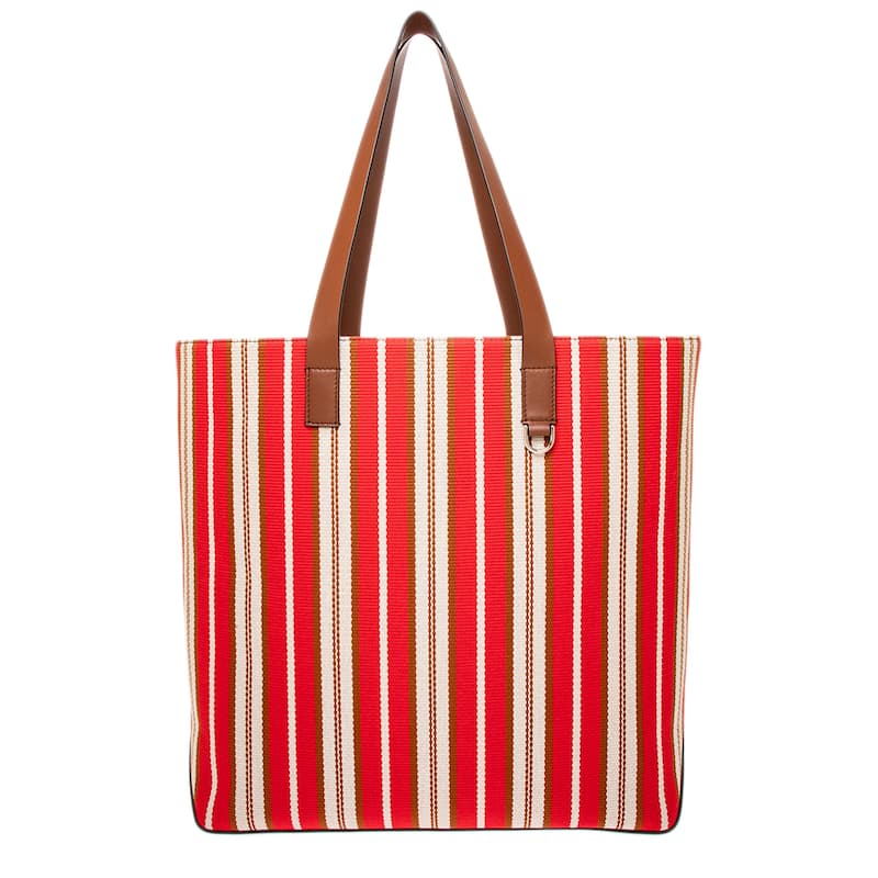 Fendi Men's Striped Medium Tote Bag