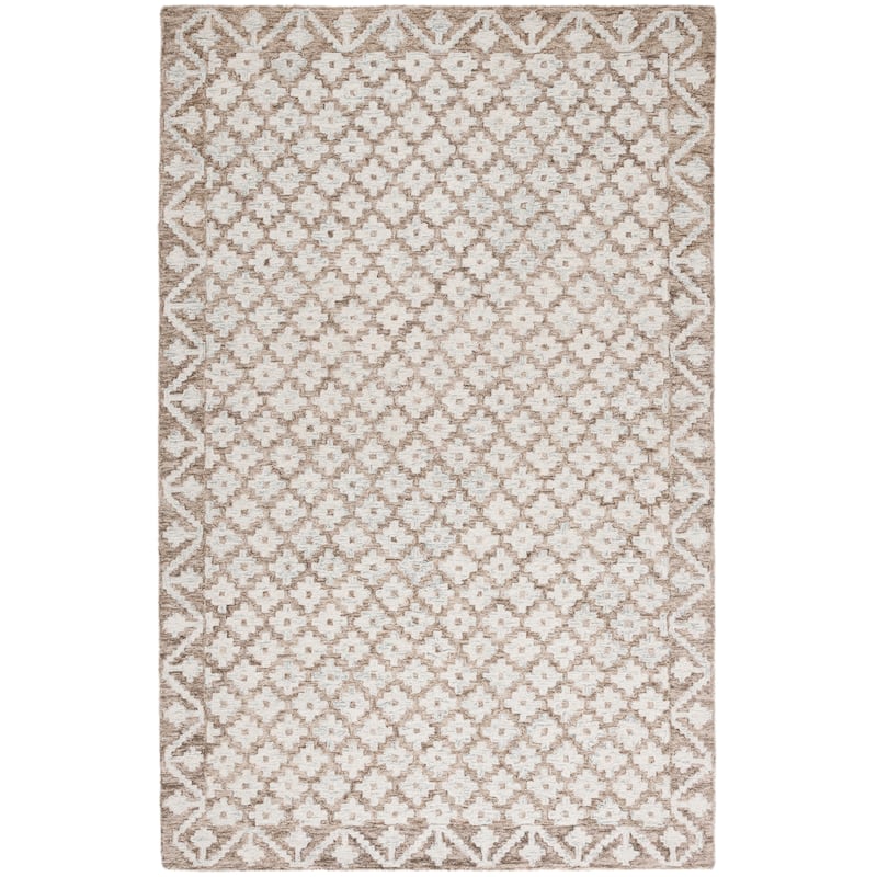 SAFAVIEH Handmade Metro Gulfem Wool Rug - 6' Square - Beige/Sage