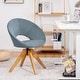 preview thumbnail 35 of 42, Costway Mid Century Modern Swivel Accent Chair Fabric Armchair Velvet - 27'' x 22'' x 32.5''