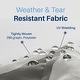 preview thumbnail 5 of 10, ALEKO Caribbean Motorized Patio Awning - White Frame - Seagull Gray & White Striped - 13 x 10 Feet