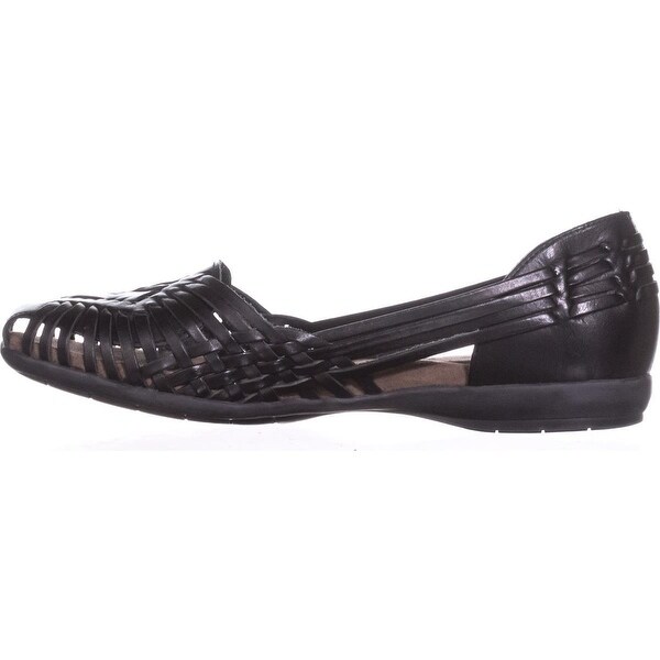 natural soul black flats