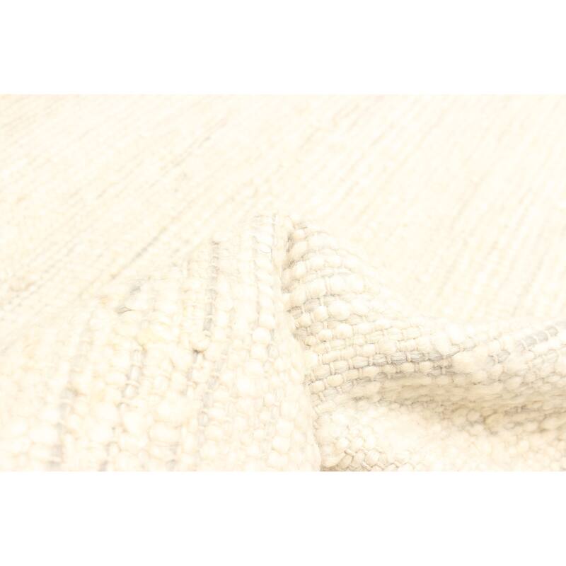 ECARPETGALLERY Braid weave Sienna Cream Wool Rug - 5'0 x 8'2