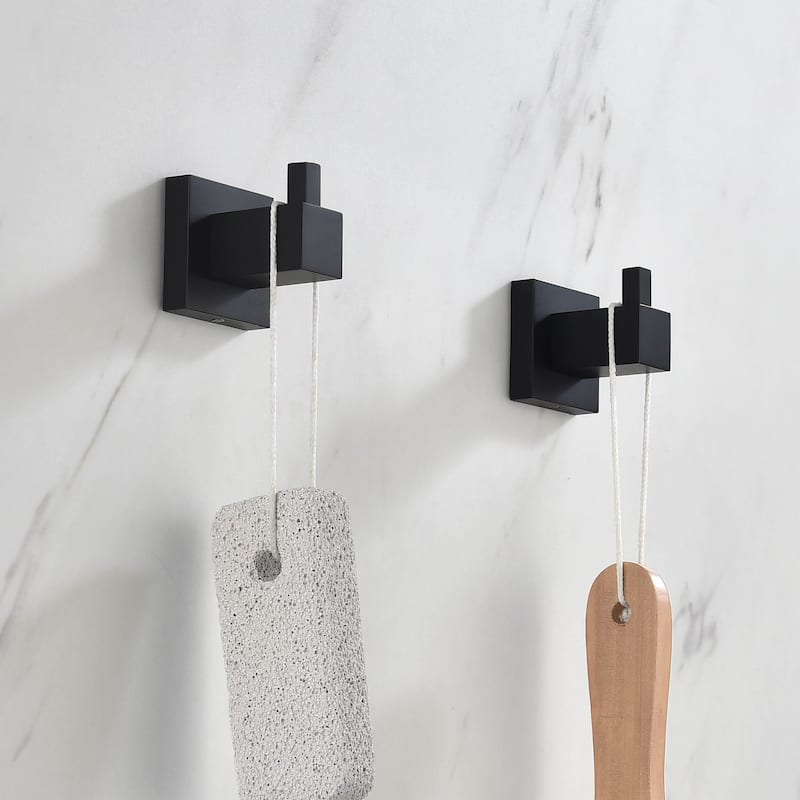 Cube Bathroom Towel & Robe Hook 2 Count
